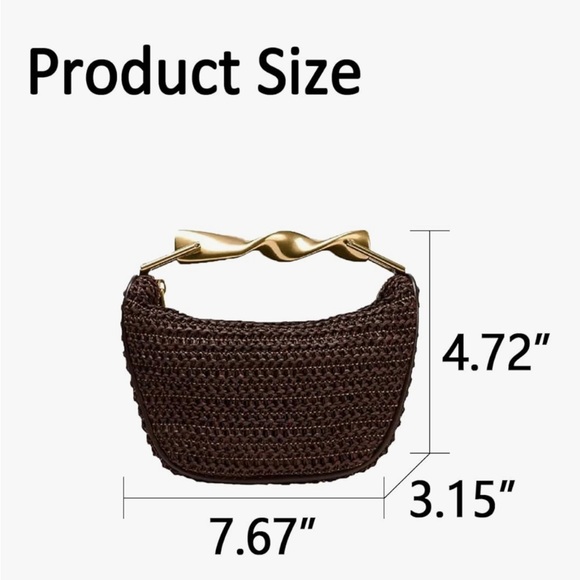 NEW Woven Clutch + Crossbody Handbag - Picture 7 of 8